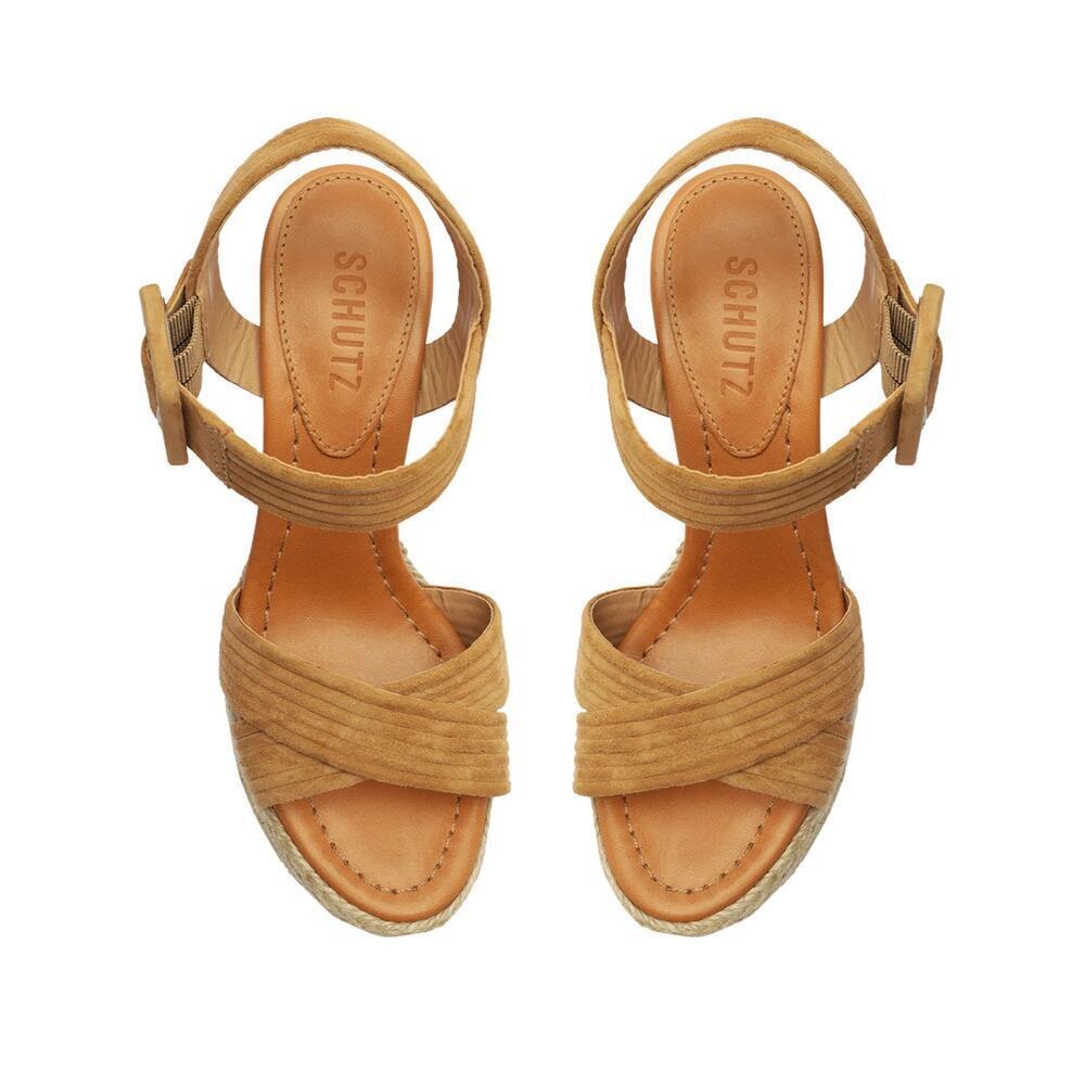 Schutz Blisse Nubuck Sandal Size 10.5B